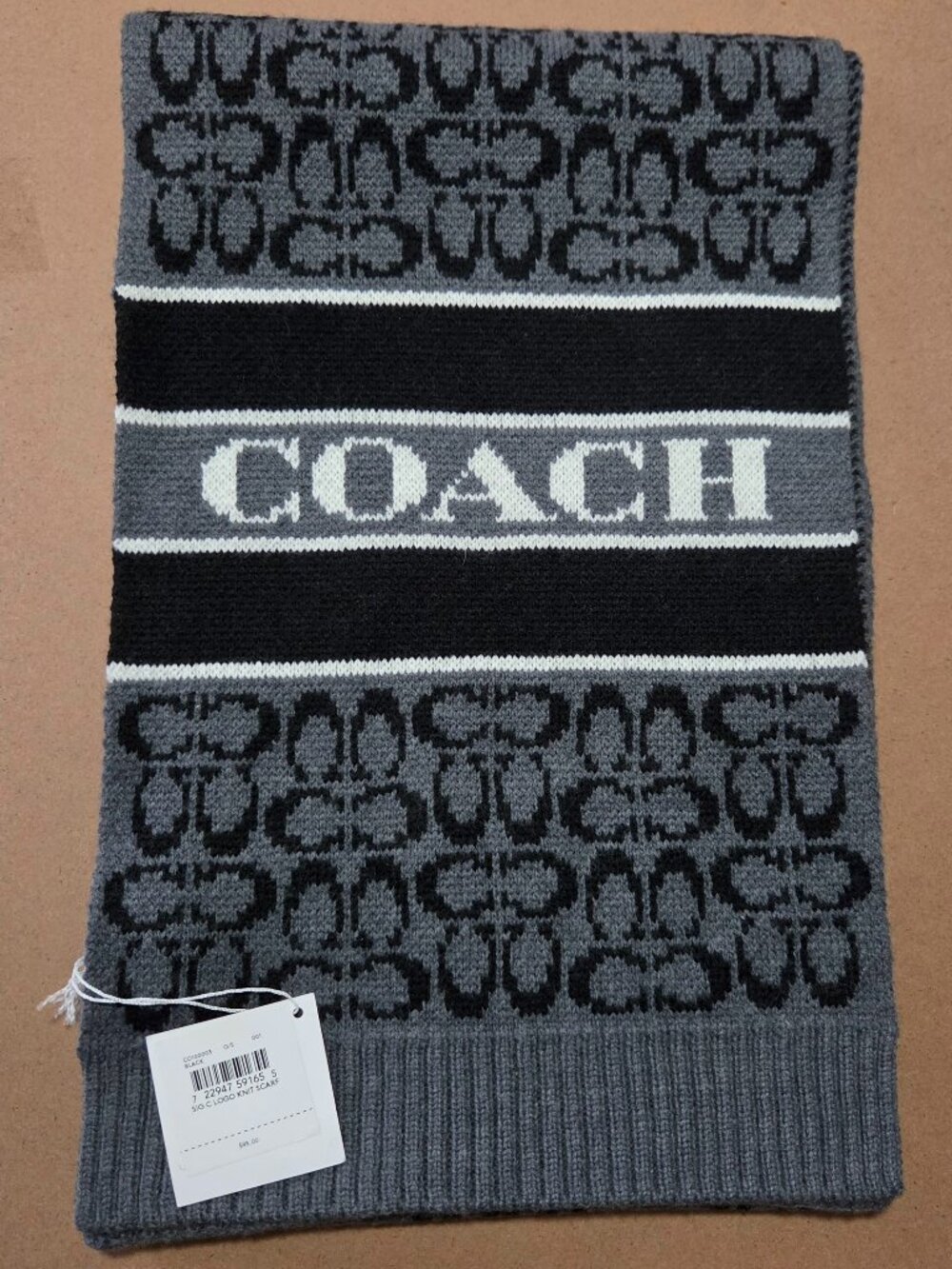 COACH knit scarf